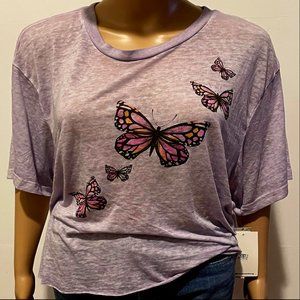 NWT - Juniors Butterfly Graphic Tee Size XLarge